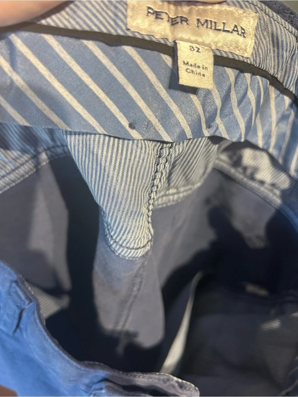 Peter Millar Ultimate Sateen Stretch 5-Pocket Pants Mens 32x32 Navy Chino